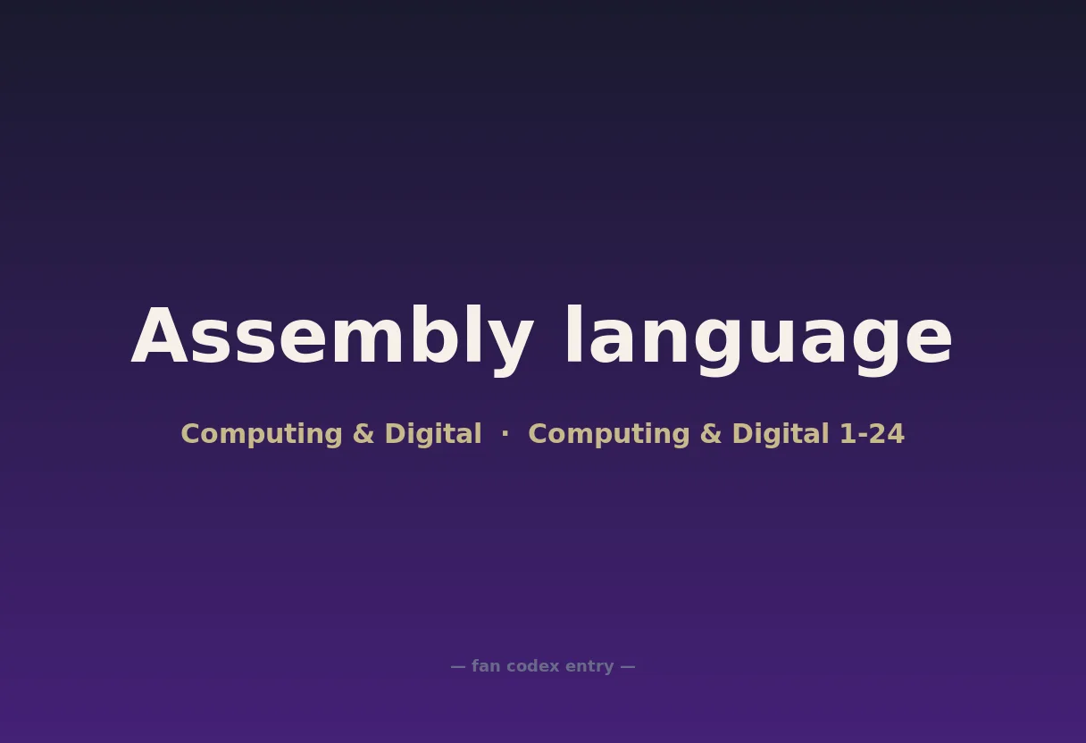 Assembly language