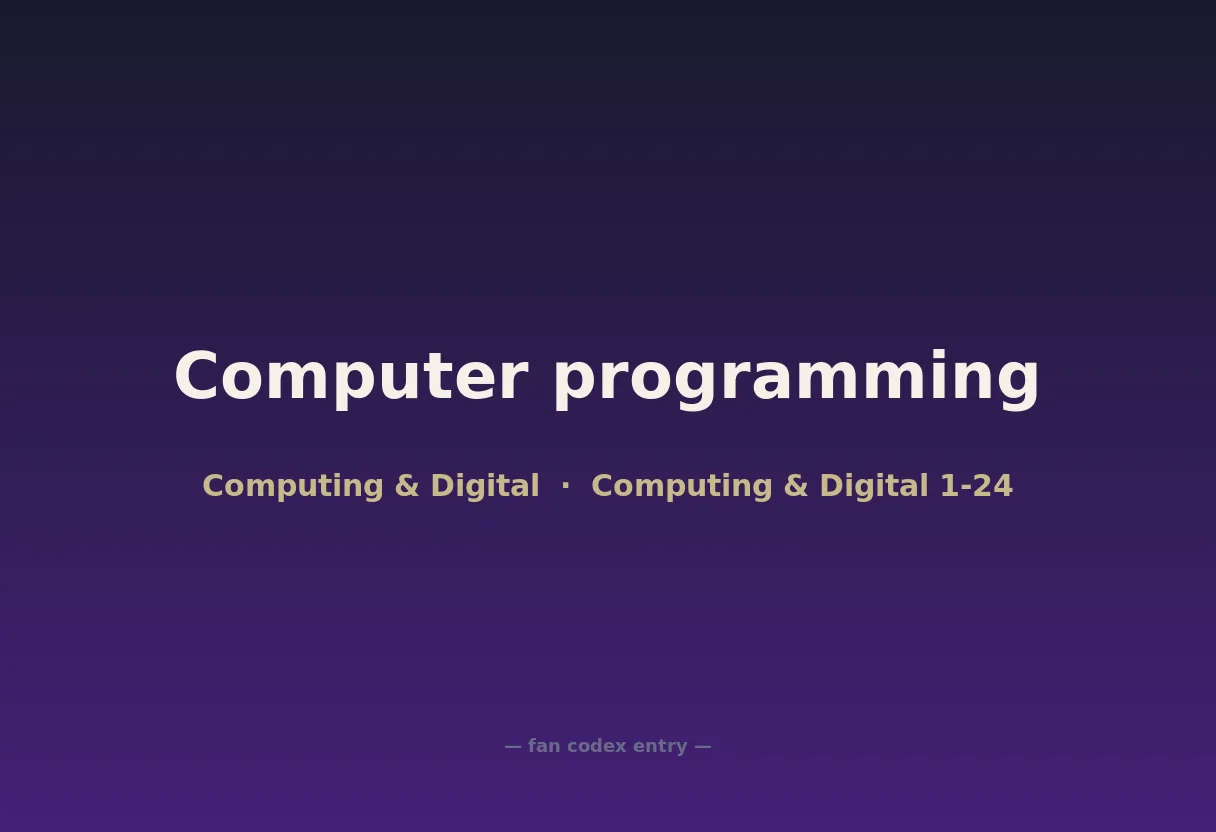 Computer programming