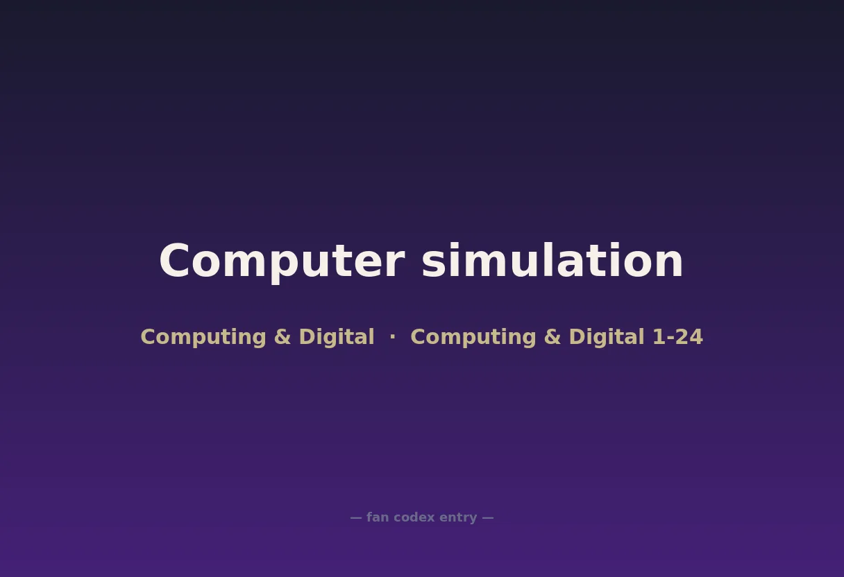 Computer simulation